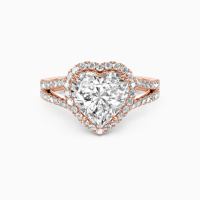 "Heart and Soul" 2ct Heart Cut Halo Engagement Ring
