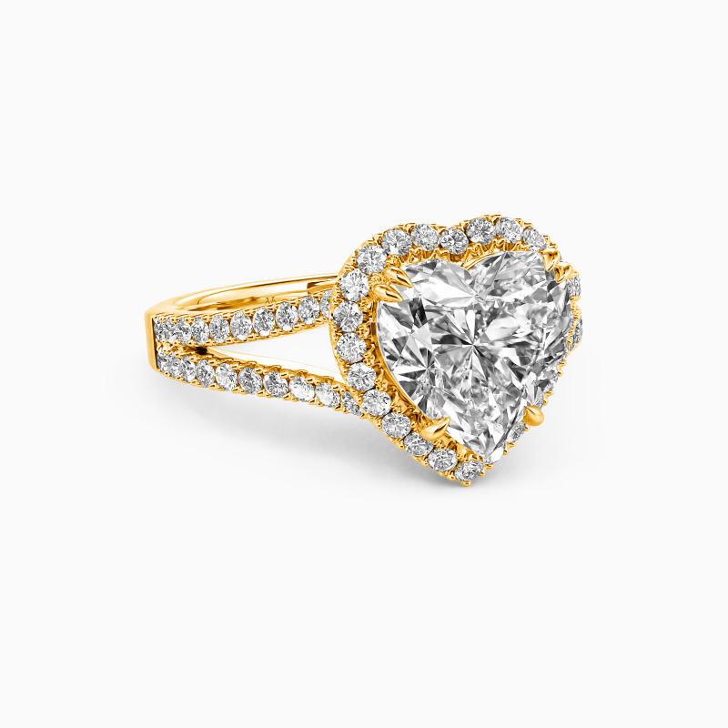 "Heart and Soul" 2ct Heart Cut Halo Engagement Ring
