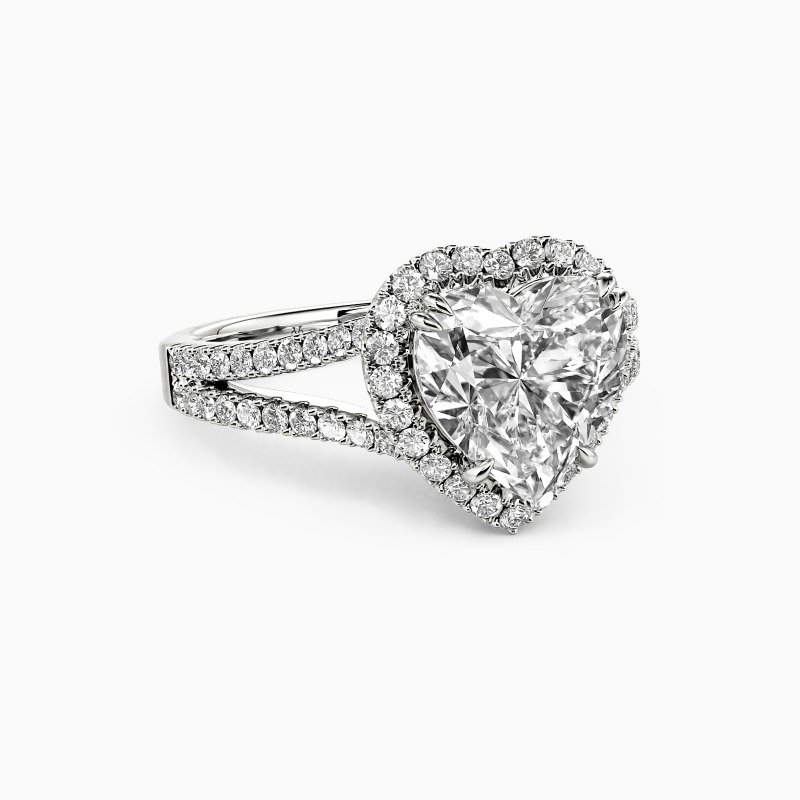 "Heart and Soul" 2ct Heart Cut Halo Engagement Ring
