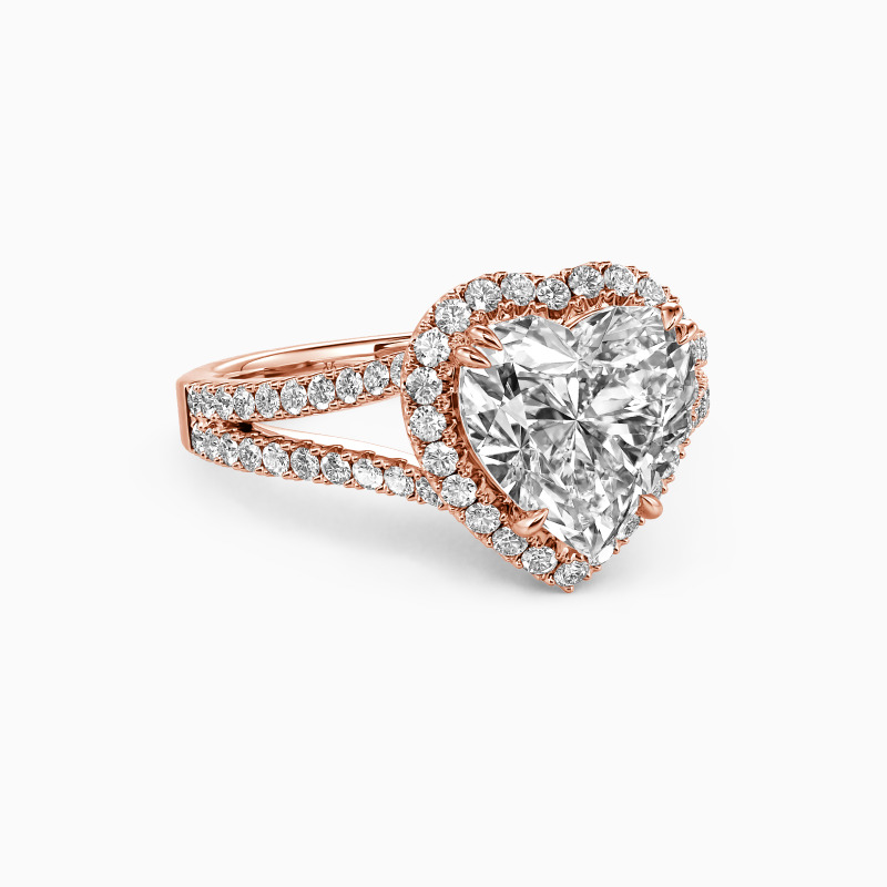 "Heart and Soul" 2ct Heart Cut Halo Engagement Ring