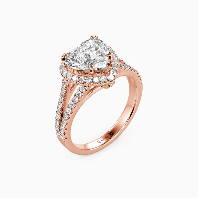 "Heart and Soul" 2ct Heart Cut Halo Engagement Ring