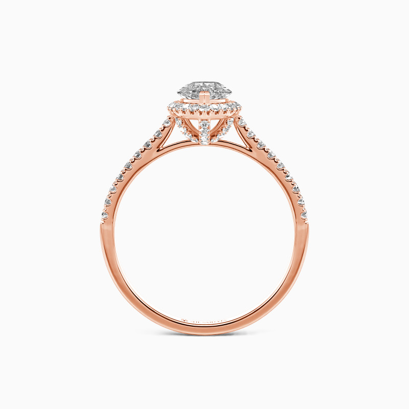 "My True Love" 1ct Marquise Cut Halo Engagement Ring