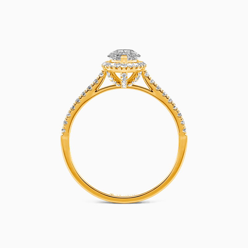 "My True Love" Marquise Cut Halo Engagement Ring
