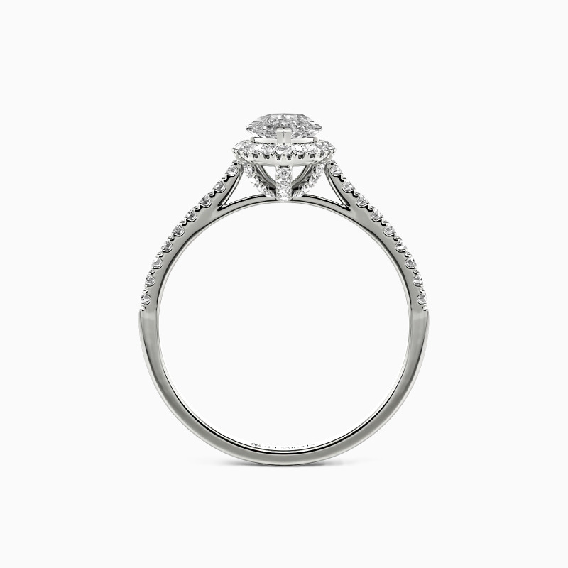 "My True Love" Marquise Cut Halo Engagement Ring