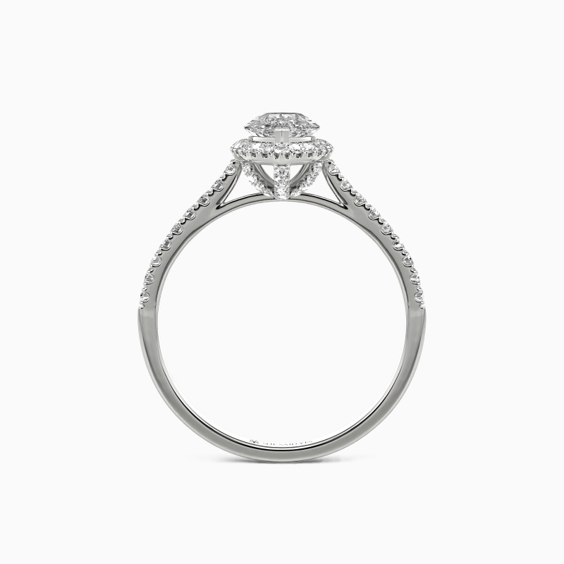"My True Love" 1ct Marquise Cut Halo Engagement Ring