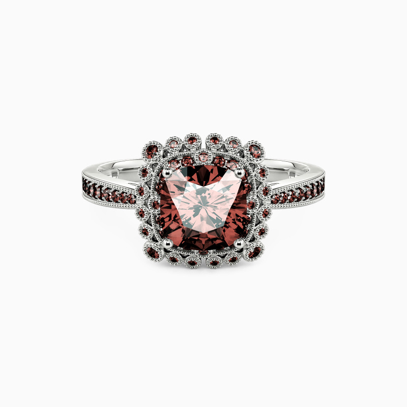 "To Meet the Best" Cushion Cut Halo Engagement Ring