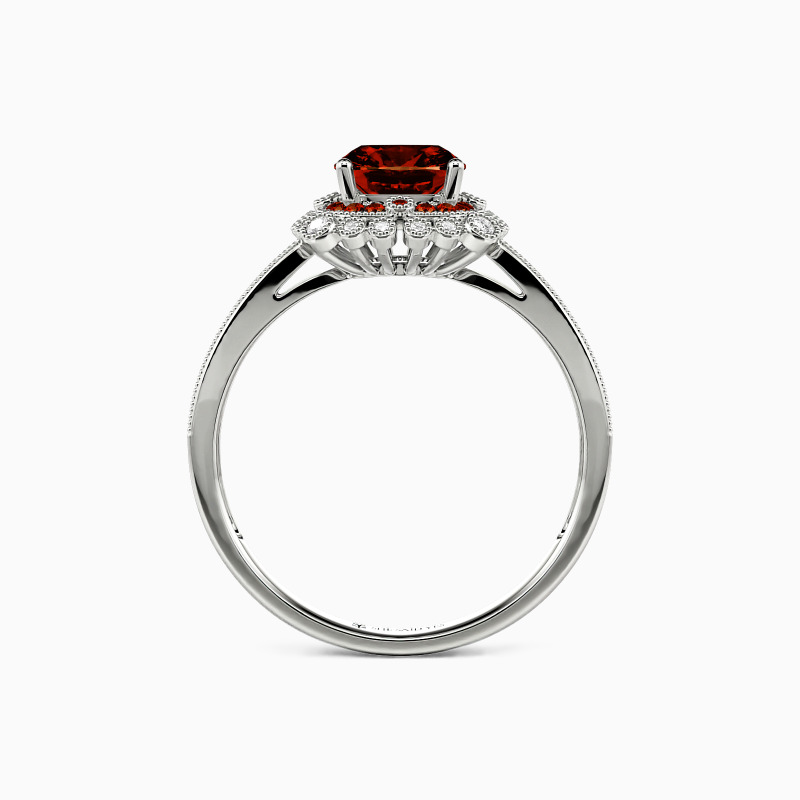 "To Meet The Best" Cushion Cut Halo Engagement Ring