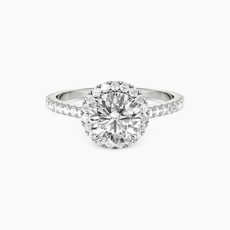 「恋に落ちる」 エタニティタイプ ヘイロー 婚約指輪 1.0ct