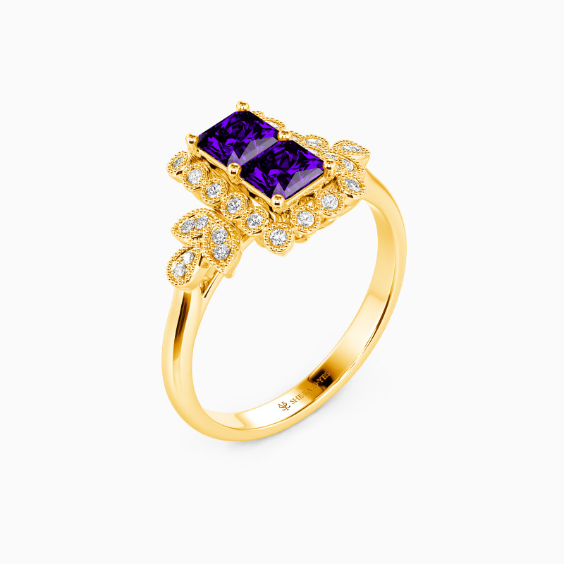 "Endless Treasure" Radiant Cut Halo Engagement Ring
