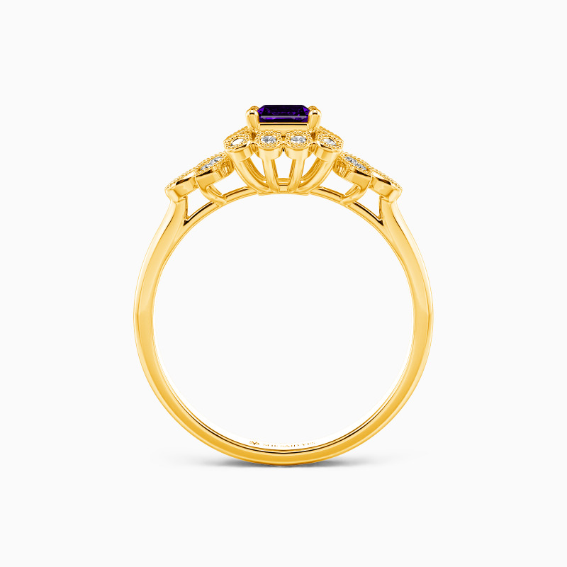 "Endless Treasure" Radiant Cut Halo Engagement Ring