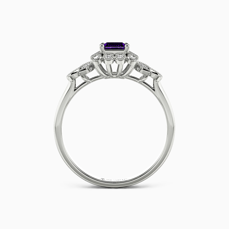 "Endless Treasure" Radiant Cut Halo Engagement Ring