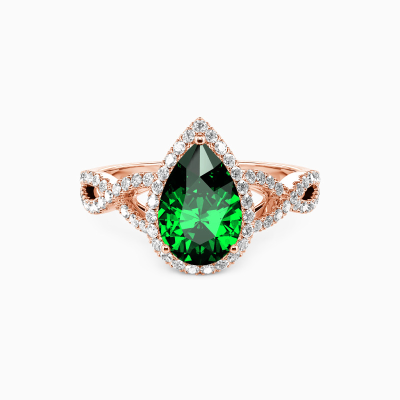 "You Are the Unique One" 1.5ct Pear Cut Halo Engagement Ring