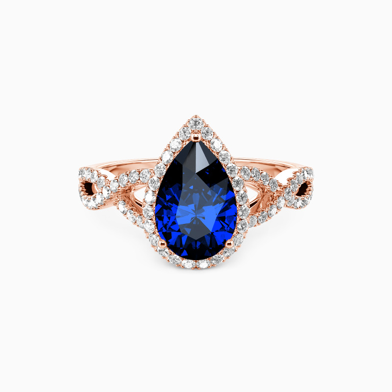 "You Are the Unique One" 1.5ct Pear Cut Halo Engagement Ring