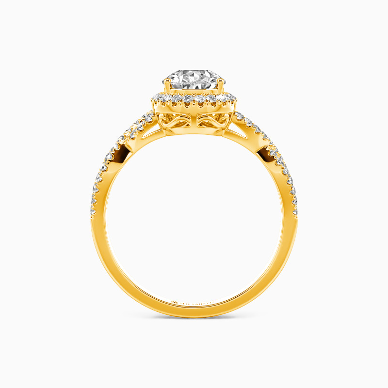 "You Are the Unique One" Pear Cut Halo Engagement Ring