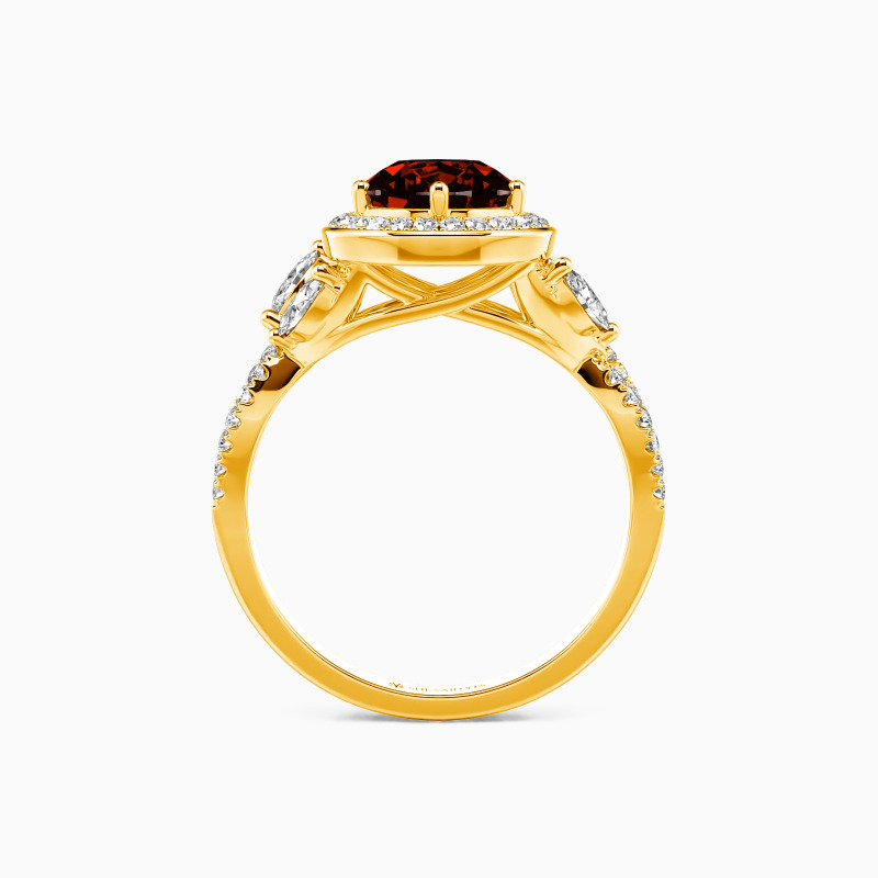 "Love Does Not Fade" Pear Cut Halo Engagement Ring