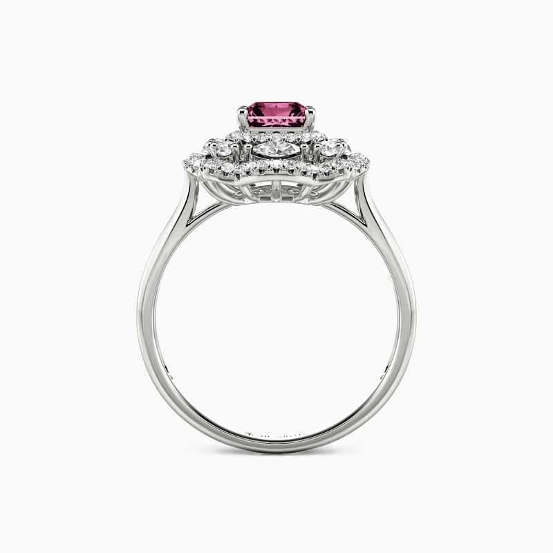"Love on Top" Asscher Cut Halo Engagement Ring