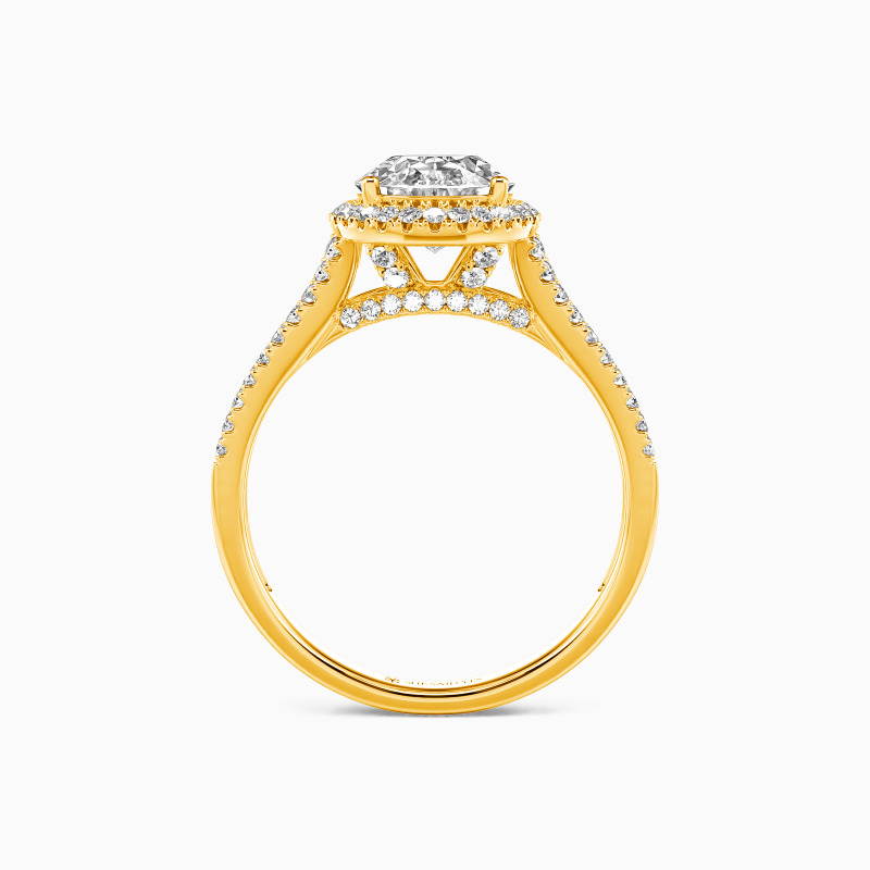"I'm Around You" Oval Cut Halo Engagement Ring