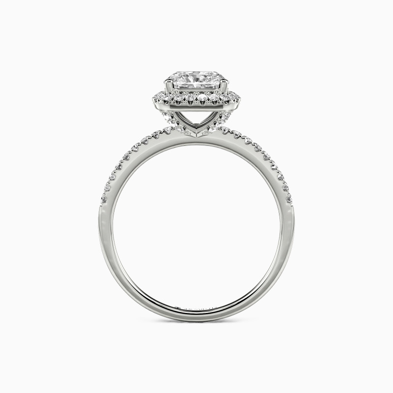 "One and the Only Oath" Cushion Cut Halo Engagement Ring