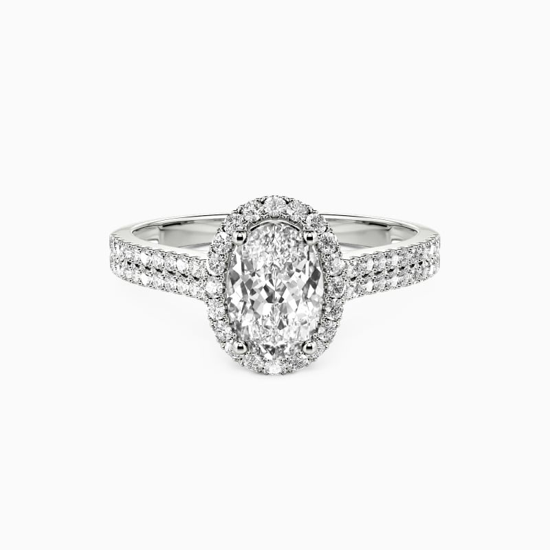 "You Are My Special Person" Oval Cut Halo Engagement Ring