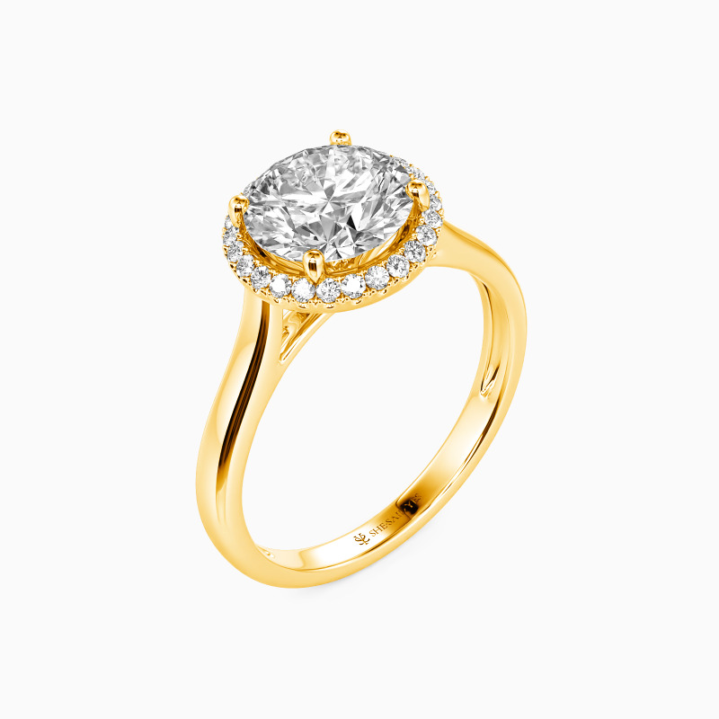 "I'm Obsessed With You" Round Cut Halo Engagement Ring