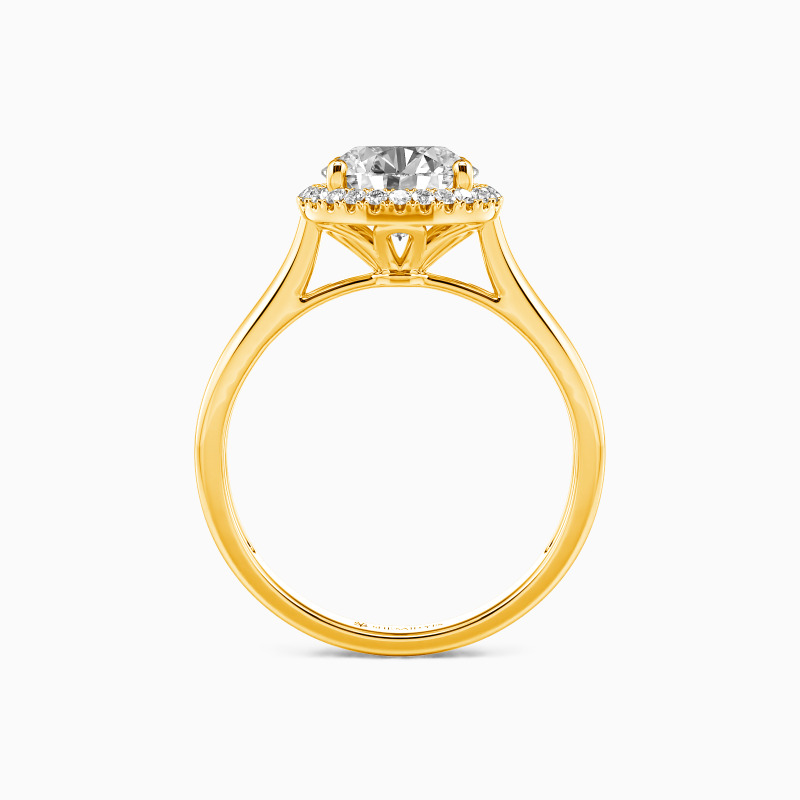 "I'm Obsessed With You" Round Cut Halo Engagement Ring