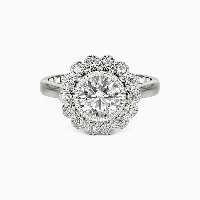 "Feel so Close" Round Cut Halo Engagement Ring