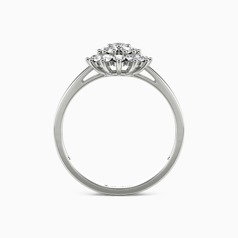 "Dancing In The Moonlight" Round Cut Halo Engagement Ring