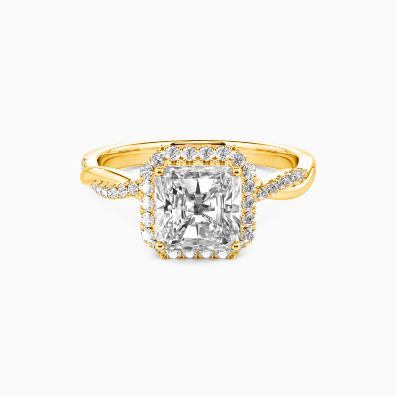 "Promise of Forever" Radiant Cut Halo Engagement Ring