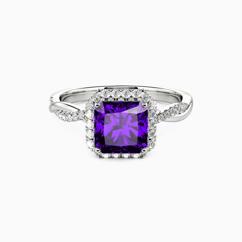 "Promise of Forever" Radiant Cut Halo Engagement Ring