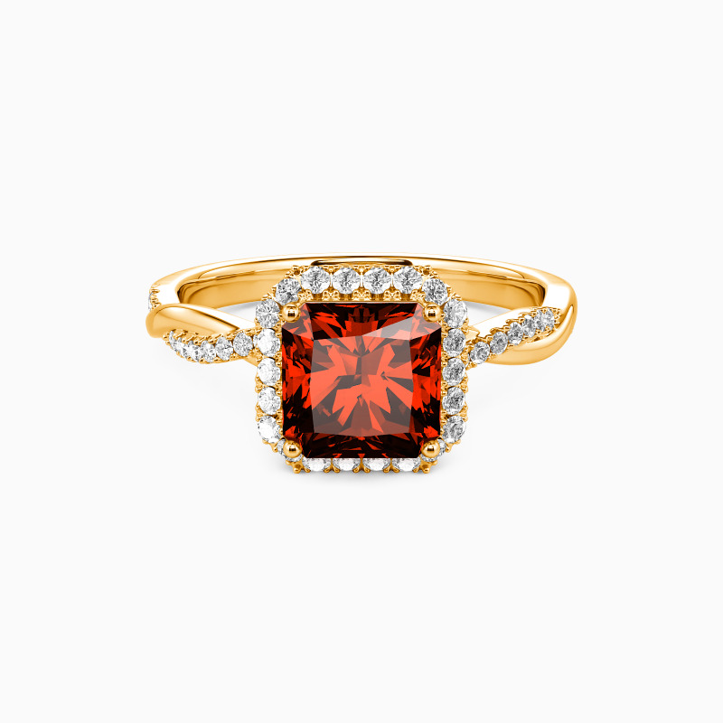 "Promise of Forever" Radiant Cut Halo Engagement Ring