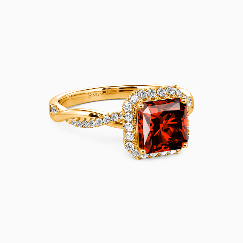 "Promise of Forever" Radiant Cut Halo Engagement Ring
