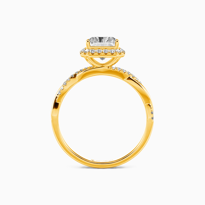 "Promise of Forever" Radiant Cut Halo Engagement Ring
