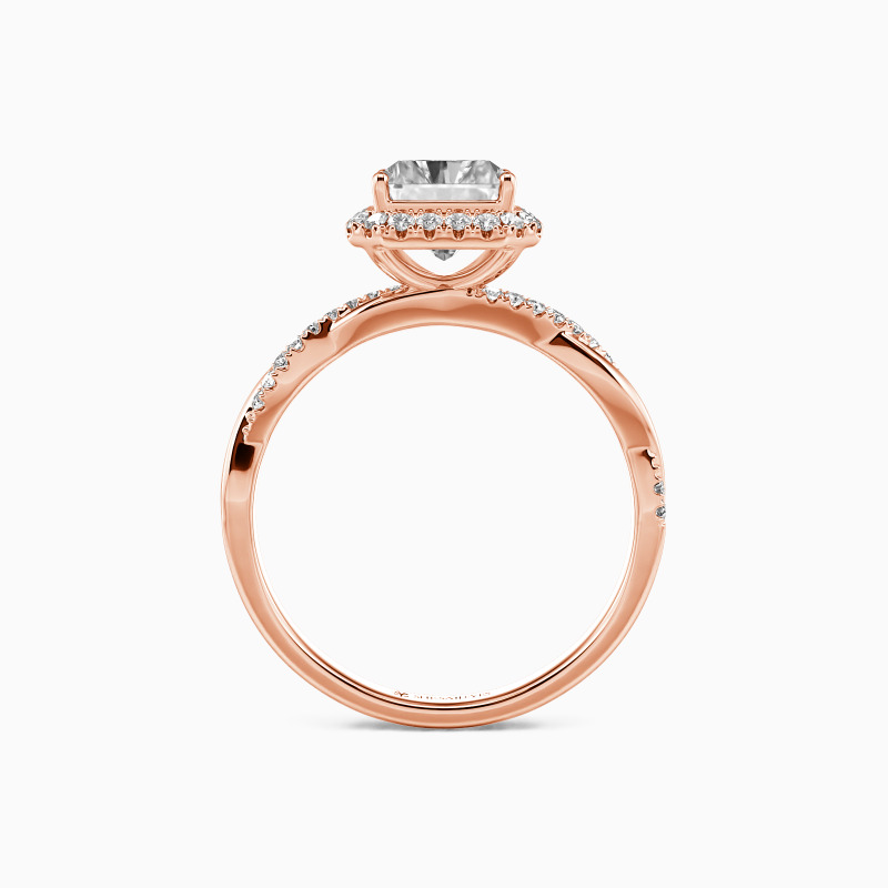 "Promise of Forever" Radiant Cut Halo Engagement Ring