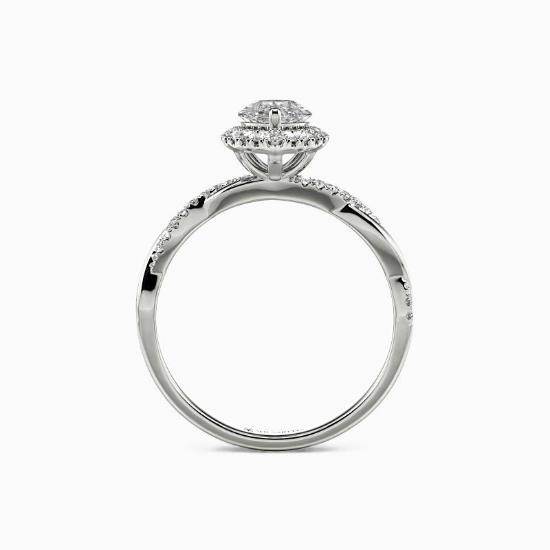"Together Always" Marquise Cut Halo Engagement Ring
