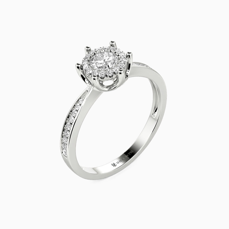 "More Than Anything" Round Cut Halo Engagement Ring