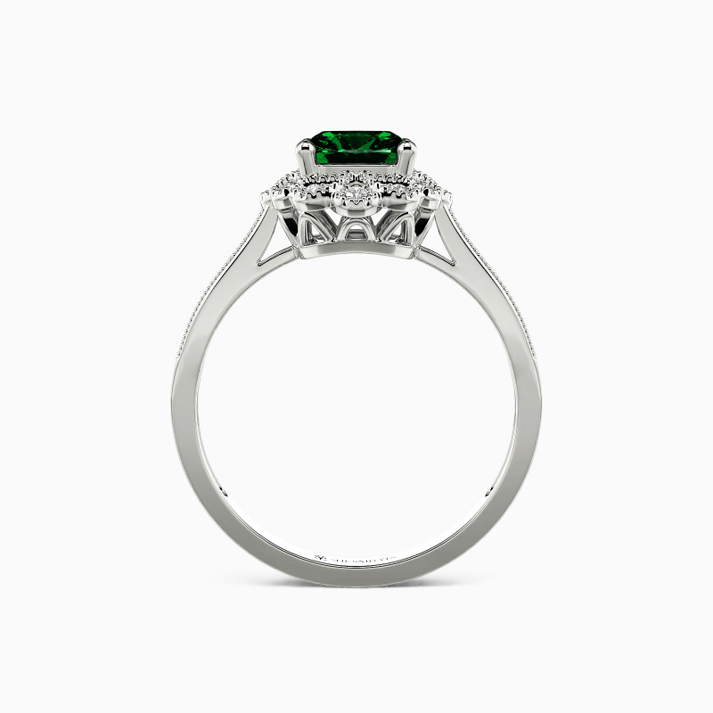 "Fragrance Of Love" Cushion Cut Halo Engagement Ring
