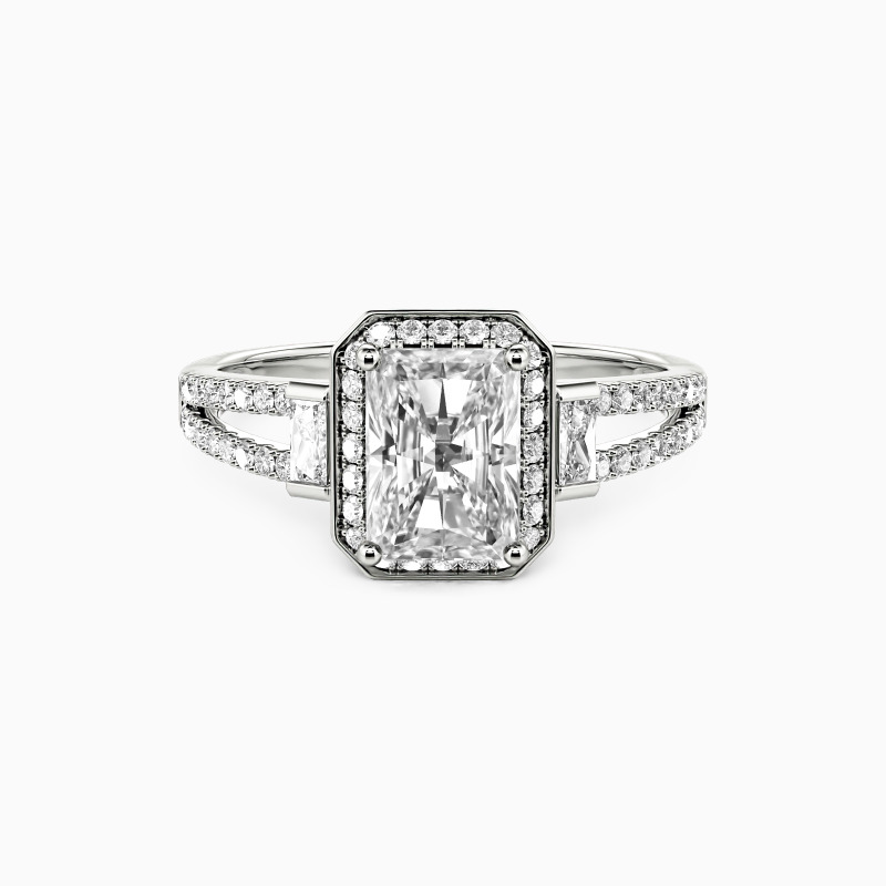 "You Will Always Be the One" Radiant Cut Halo Engagement Ring