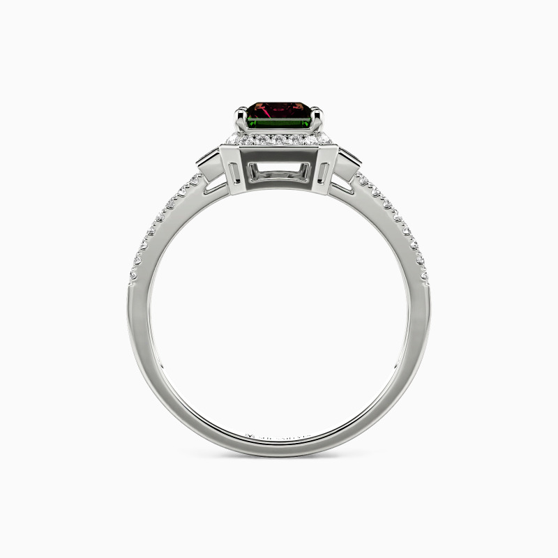 "You Will Always Be the One" Emerald Cut Halo Engagement Ring