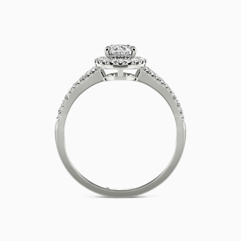 "My Heaven On Earth" Oval Cut Halo Engagement Ring