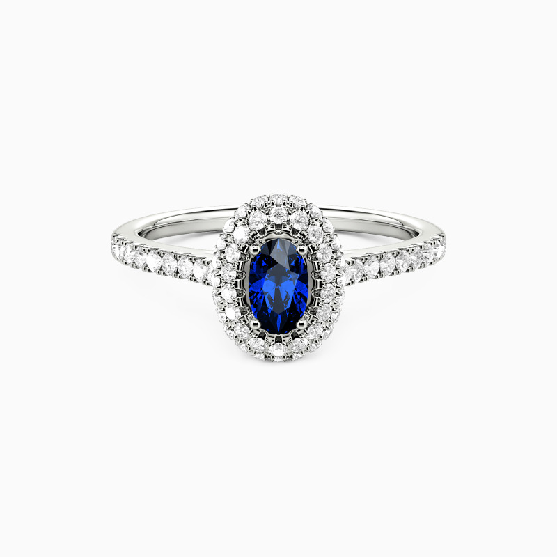 "Obsession Éternelle" Bague de fiançailles halo 0,3 ct taille Ovale
