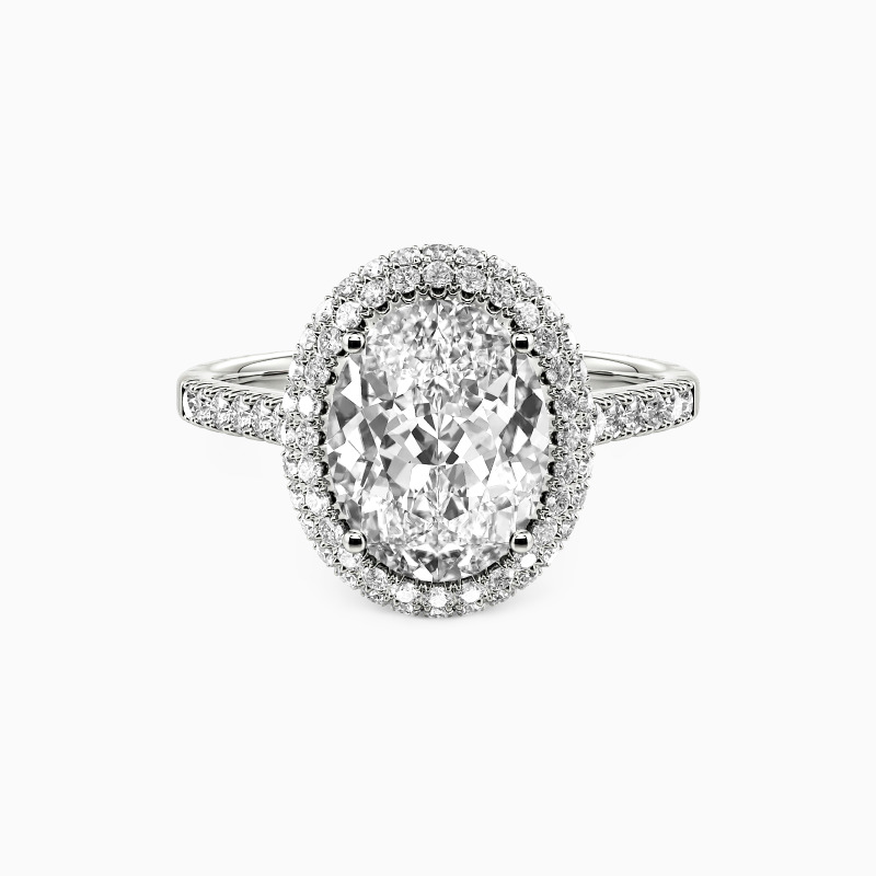 "Forever Obsession" Oval Cut Halo Engagement Ring