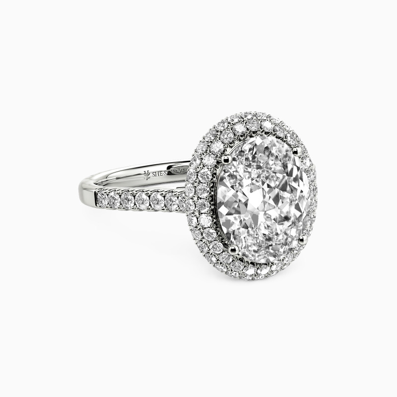 "Forever Obsession" Oval Cut Halo Engagement Ring