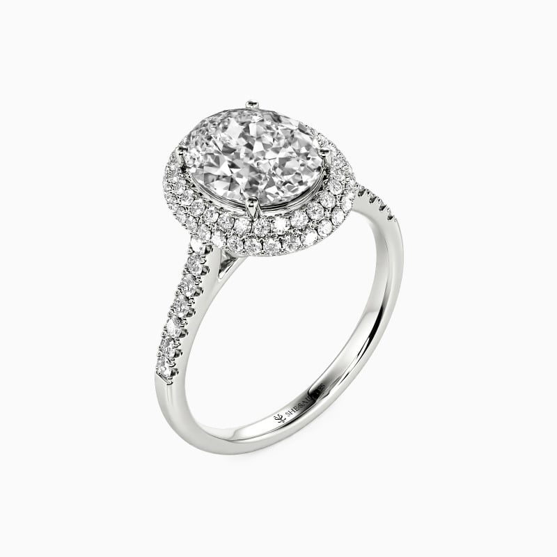 "Forever Obsession" Oval Cut Halo Engagement Ring