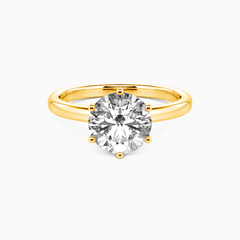 "Just Say Yes" Round Cut Hidden Halo Engagement Ring