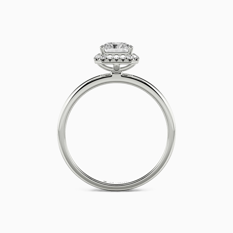"For You, Always" Radiant Cut Halo Engagement Ring