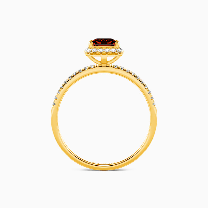 "Darling Dearest" Emerald Cut Halo Engagement Ring
