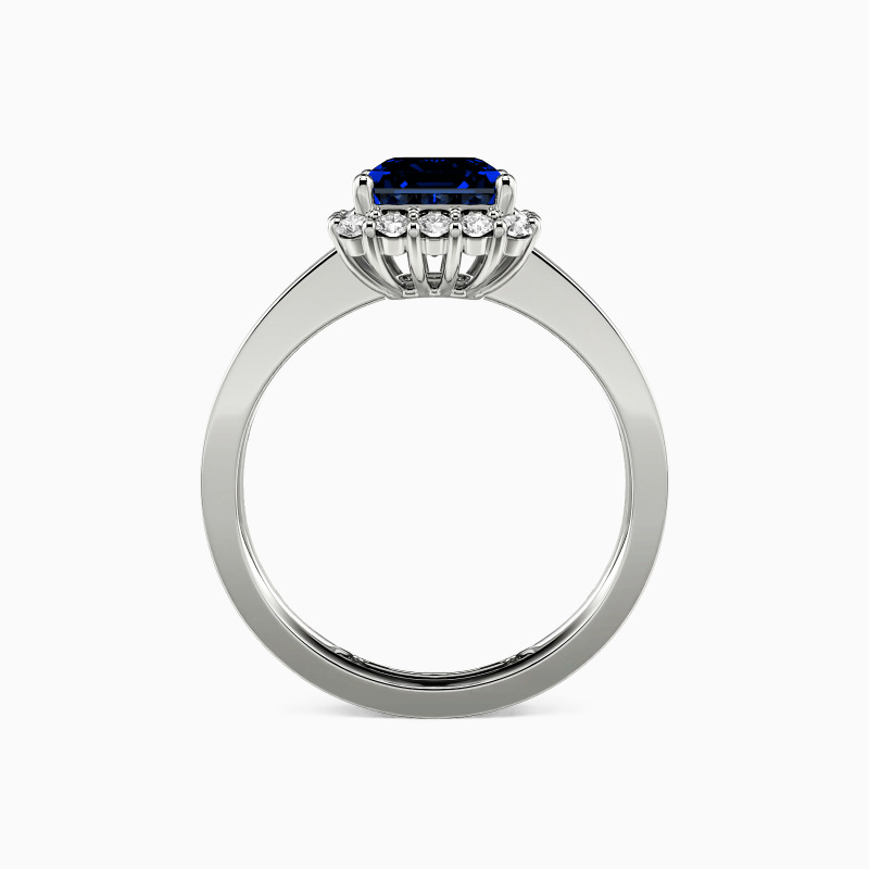 "Forevermore" Emerald Cut Halo Engagement Ring