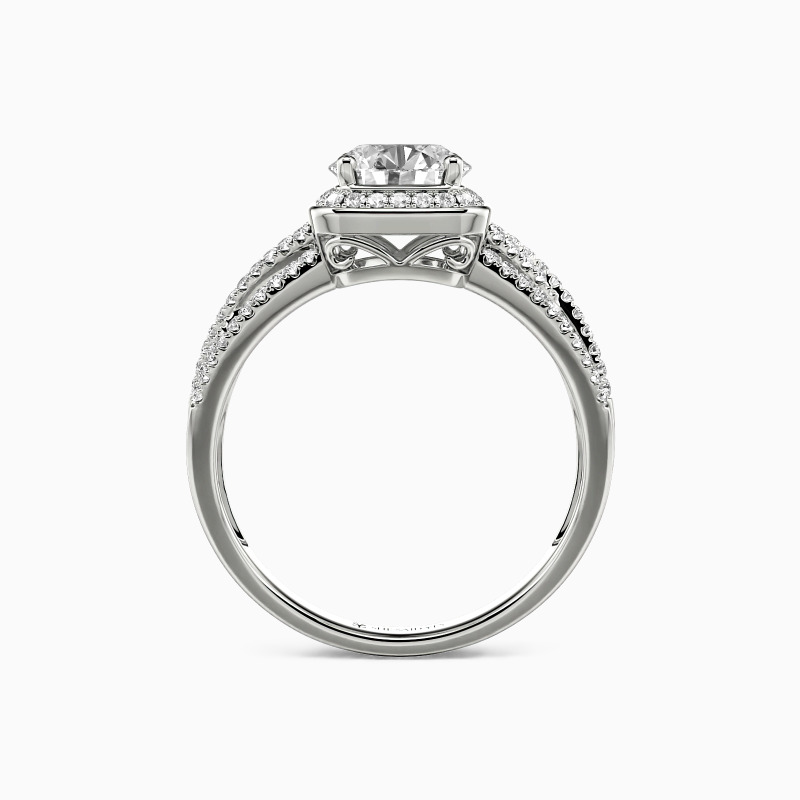"Love Like Crazy" Round Cut Halo Engagement Ring