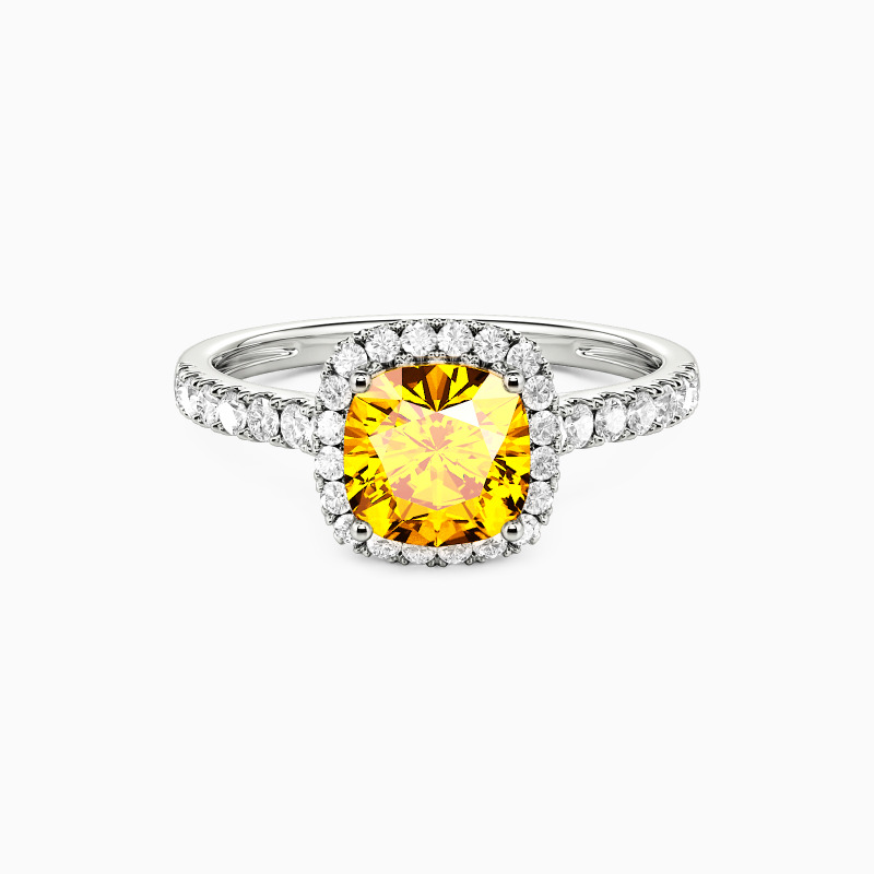 "Endless Adoration" Cushion Cut Halo Engagement Ring