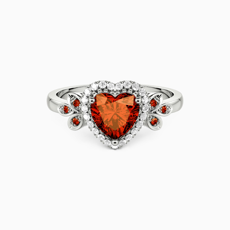 "Angel’s Tune" Heart Cut Halo Engagement Ring